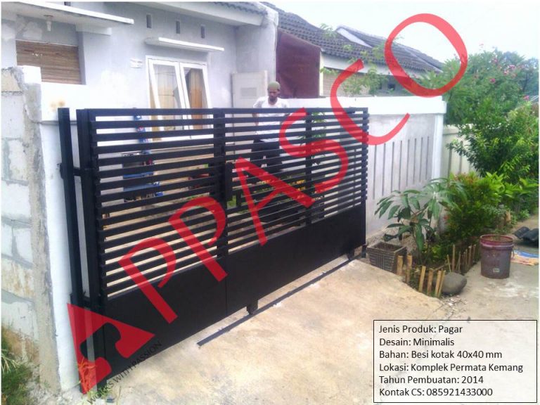 Pagar Minimalis Besi Horizontal di Permata Kemang Parung