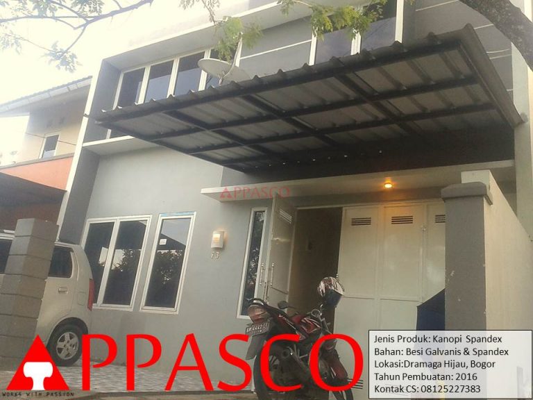 Kanopi Minimalis Spandek Dramaga Hijau