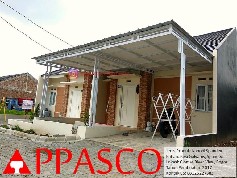 Kanopi Spandek Minimalis Ciomas River View