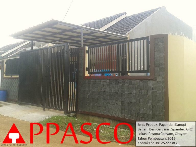 Pagar dan Kanopi Minimalis Pesona Citayam