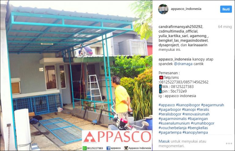 Kanopi Atap Spandex di Dramaga Cantik