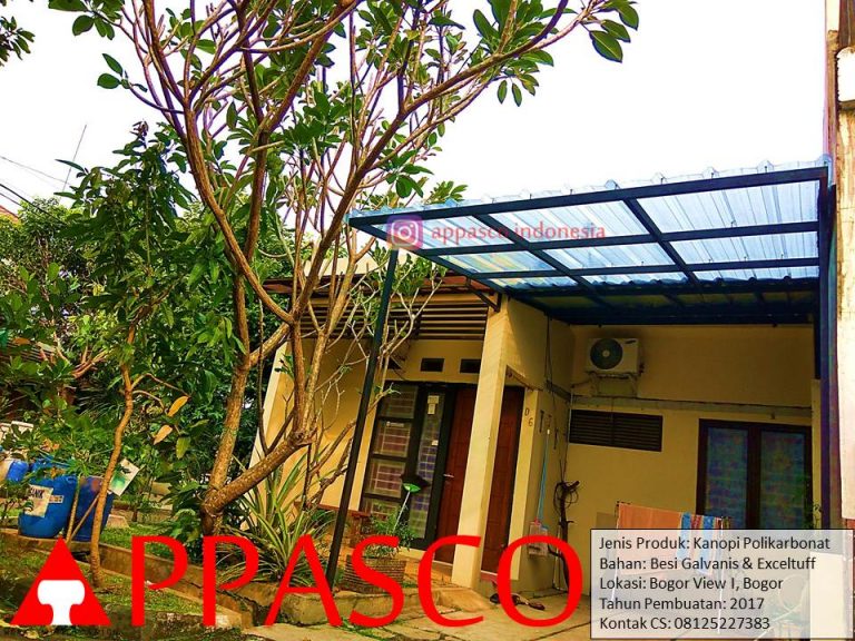 Kanopi Minimalis Transparan Pada Carport di Bogor View