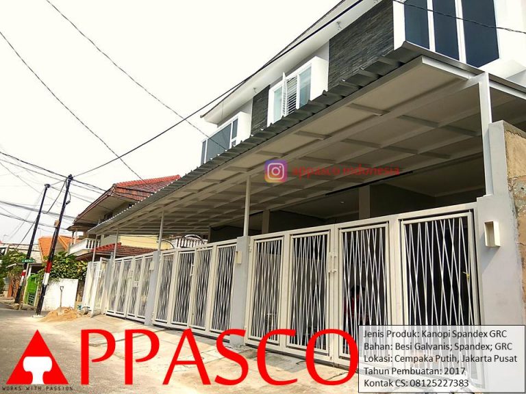 Kanopi Minimalis Atap Spandek di Cempaka Putih Jakarta