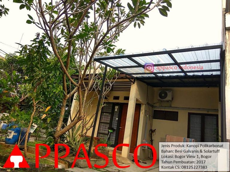 Kanopi Atap Transparan Polikarbonat Murah di Bogor