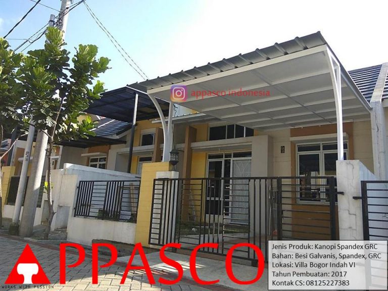 Kanopi Spandek Peredam GRC di Bogor