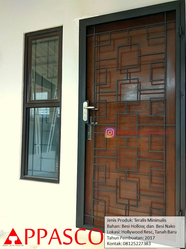pintu teralis besi minimalis