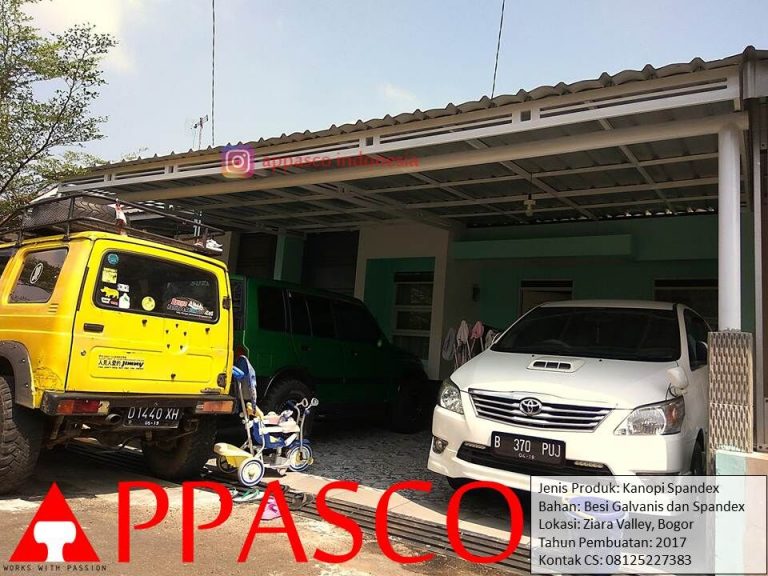 Kanopi Minimalis Atap Spandek di Ziara Valley Bogor