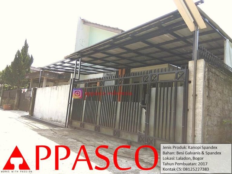 Kanopi Minimalis Spandek di Laladon Bogor