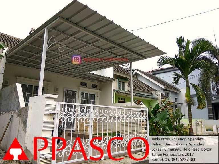Kanopi Minimalis Spandek di Cimanggu Bogor