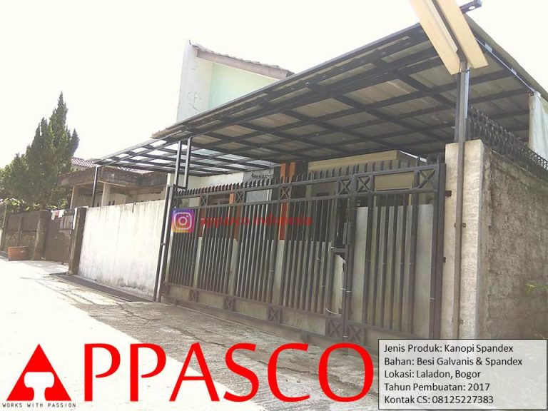 Kanopi Cantik Minimalis Spandek di Laladon Bogor