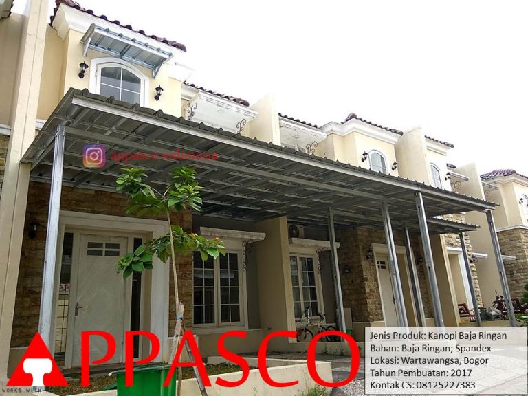 Kanopi Minimalis Baja Ringan Spandek di Wartawangsa Bogor
