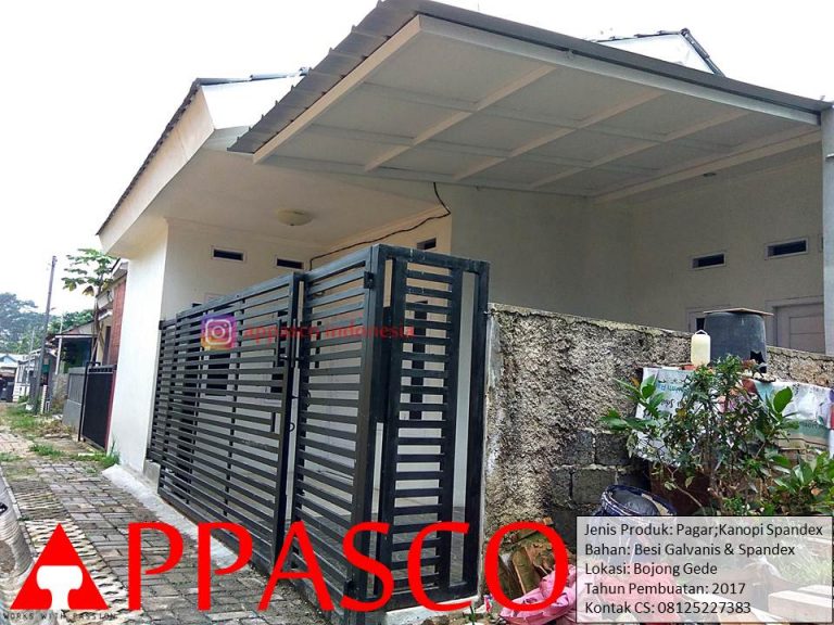 Kanopi Minimalis Galvanis Spandek di Bojong gede
