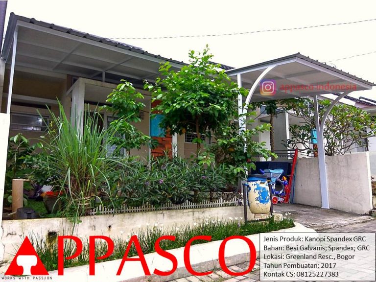 Kanopi Minimalis Spandek GRC di Greenland Residence