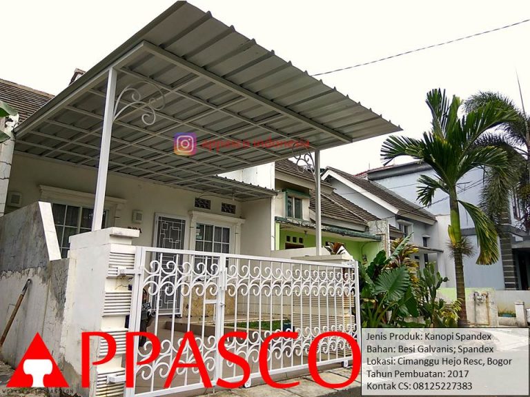 Kanopi Minimalis Spandek Galvanis di Cimanggu Hejo Bogor