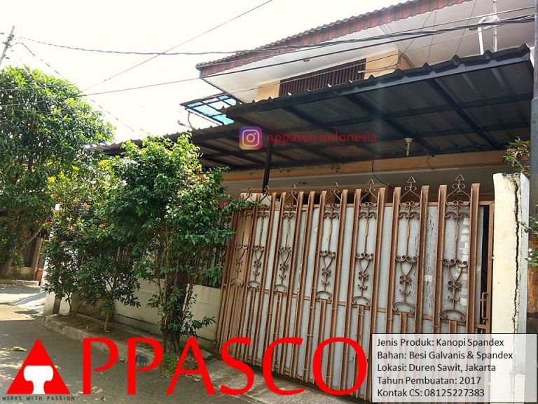 Kanopi Minimalis Spandek di Duren Sawit Jakarta