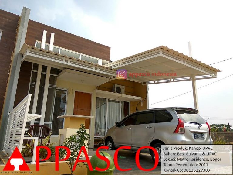 Kanopi Minimalis UPVC di Metro Residence