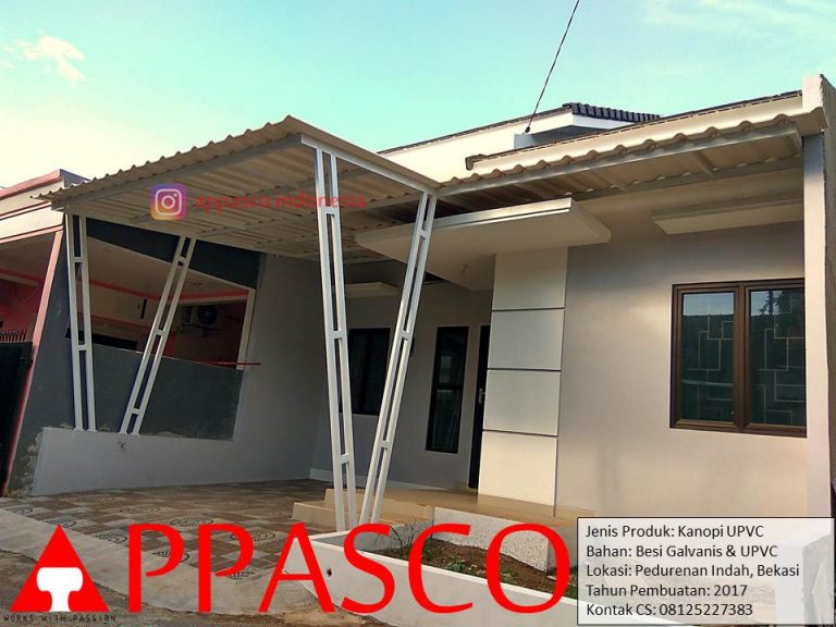 Kanopi Minimalis UPVC di Pedurenan