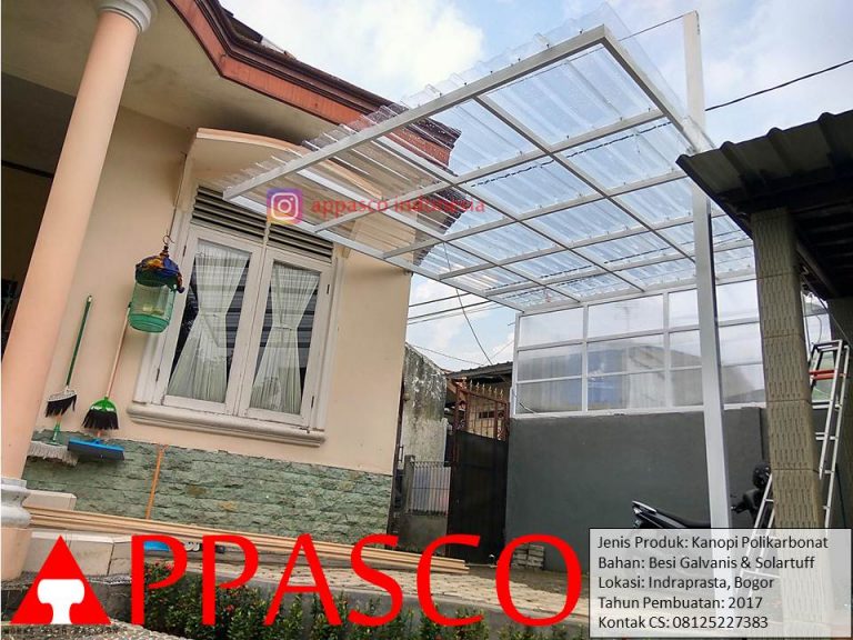 Kanopi Polikarbonat Jemuran di Indraprasta Bogor