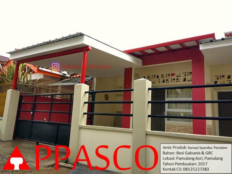 Kanopi Spandek GRC Peredam di Pamulang Asri