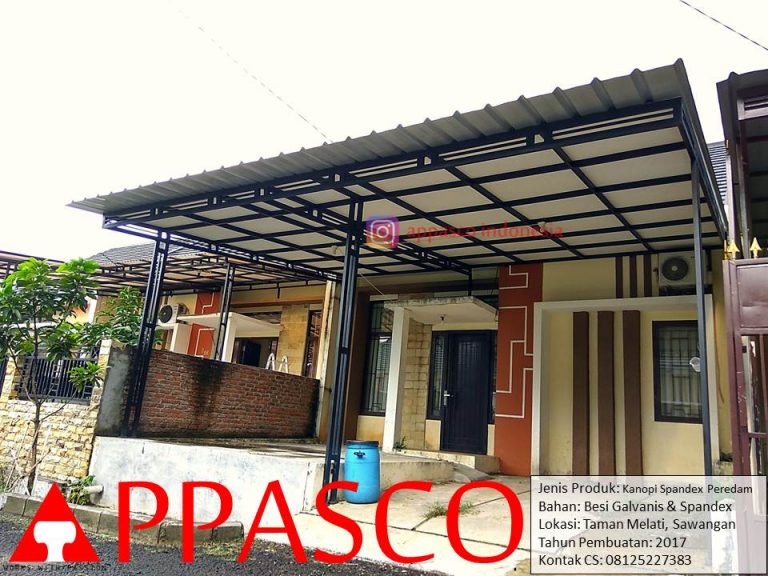 Kanopi Spandek Peredam di Taman Melati Sawangan