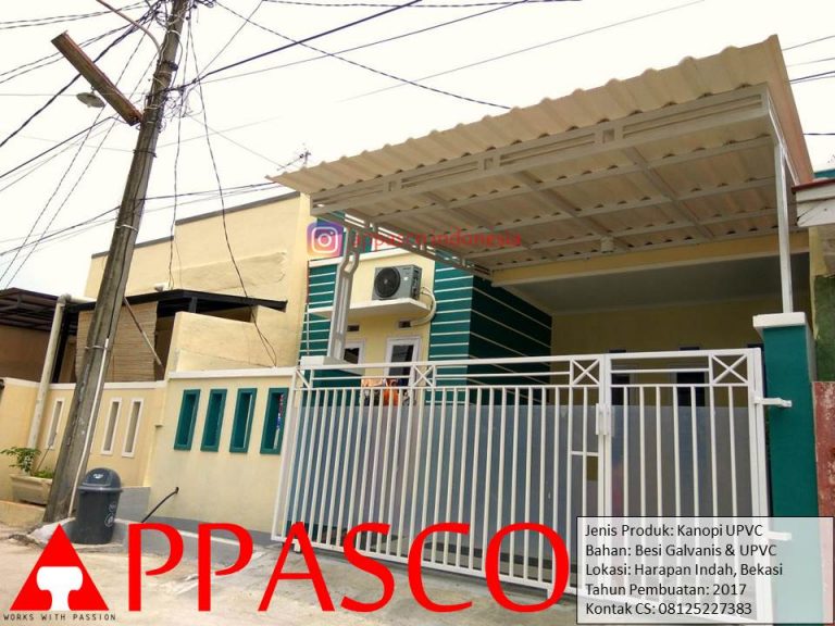 Kanopi UPVC Galvalum di Harapan Indah Bekasi