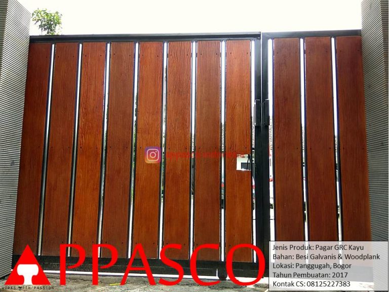 Pagar GRC Kayu Woodplank di Panggugah Bogor