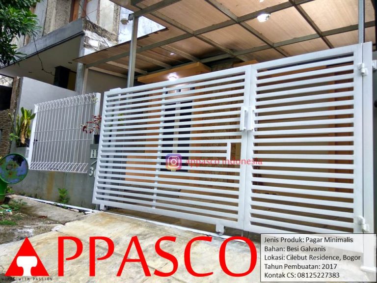 Pagar Minimalis Besi Galvanis di Cilebut Residence