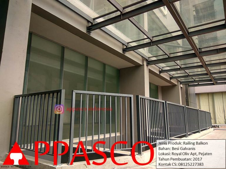 Railing Balkon Galvanis di Royal Oliv Apartemen Pejaten