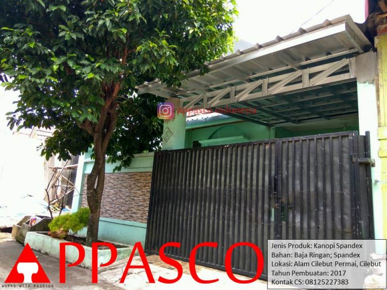 Kanopi Minimalis Atap Spandek Bajaringan di Cilebut Permai