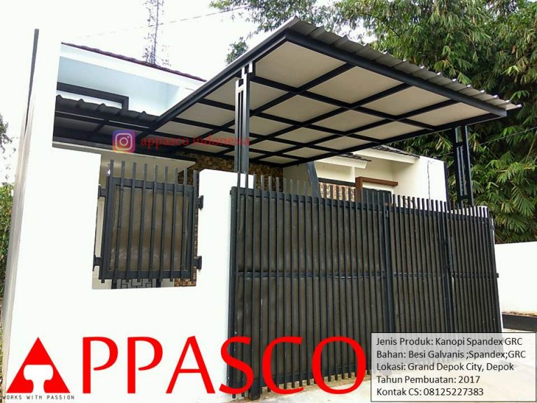 Kanopi Minimalis Atap Spandek Peredam GRC di Grand Depok City