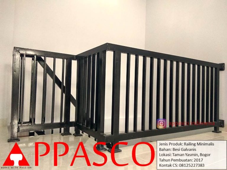 Railing Tangga Minimalis Galvanis di Taman Yasmin Bogor