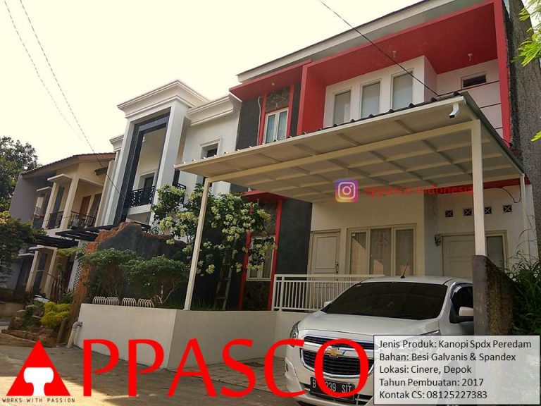 Kanopi Spandek Peredam Besi Galvanis di Cinere