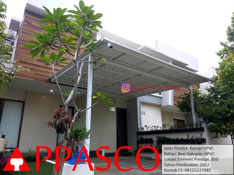 Kanopi Minimalis Atap UPVC untuk Rumah Cantik di BSD Tangsel