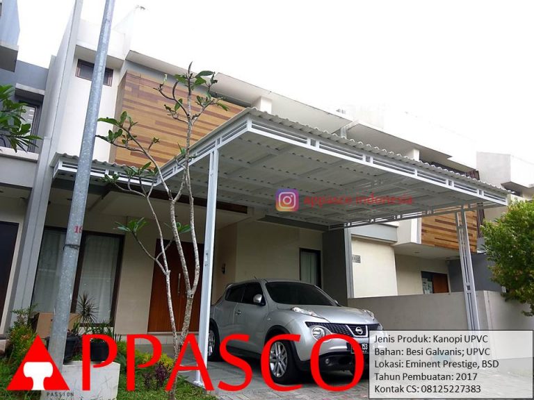 Kanopi Minimalis Modern Sederhana UPVC di Eminent Prestige BSD
