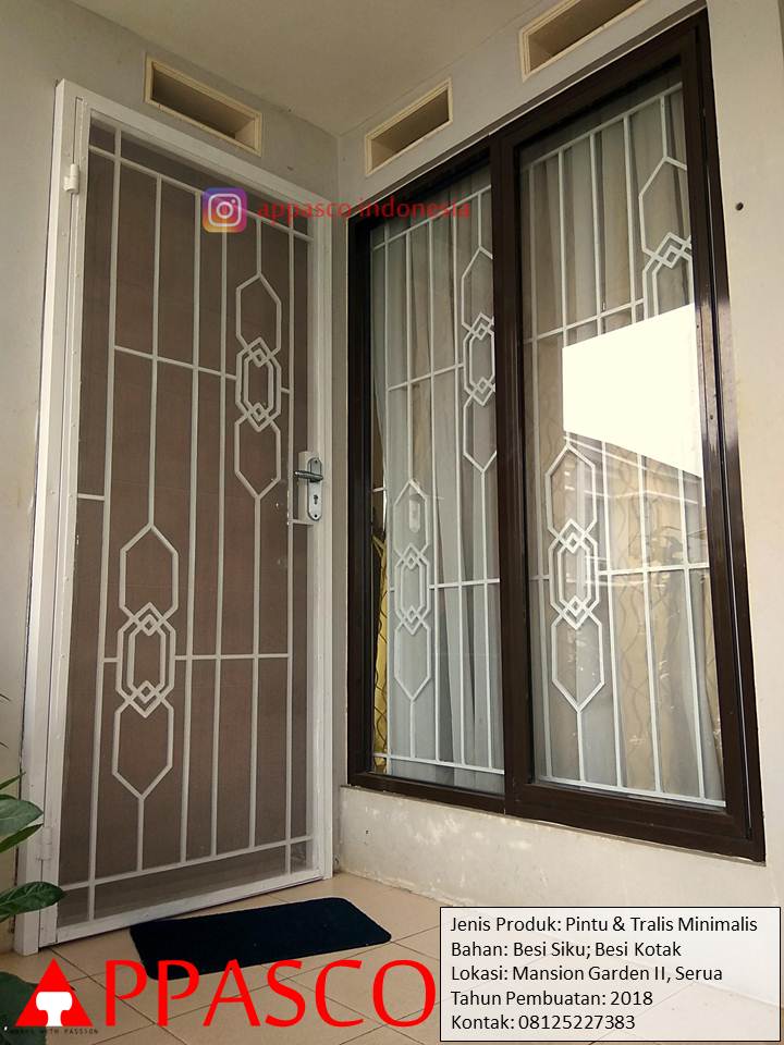 Pintu dan Teralis Jendela Minimalis Modern Model Cantik di Serua