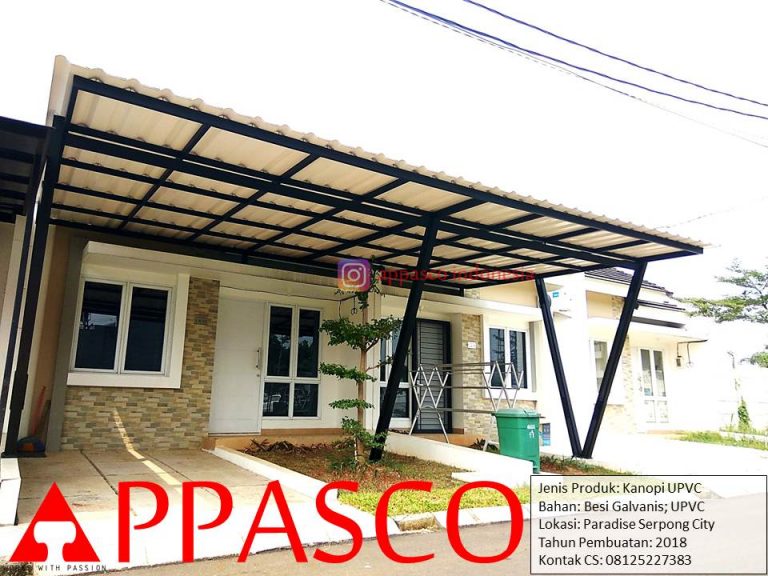 Kanopi Galvanis Atap UPVC Keren di Paradise Serpong