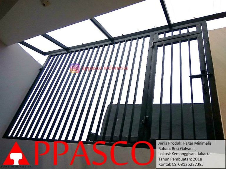 Pagar Minimalis Atap Loteng di Kemanggisan Jakarta