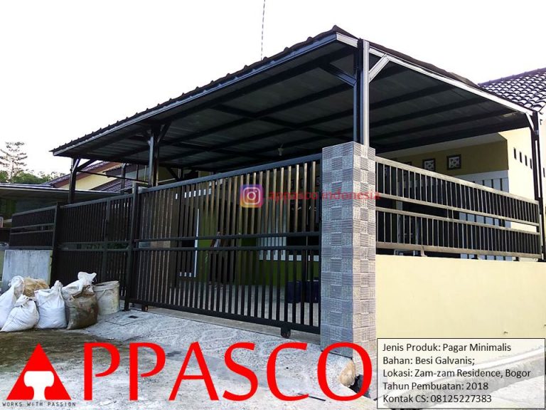 Pagar Minimalis Model Minimalis Cantik Modern di Zam-zam Residence Bogor