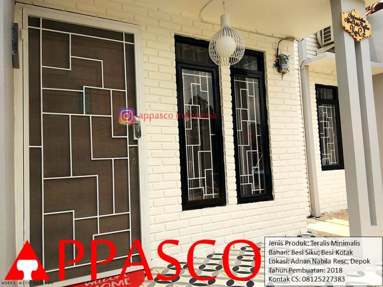 Teralis Minimalis Besi Siku dan Kotak di Adnan Residence Depok