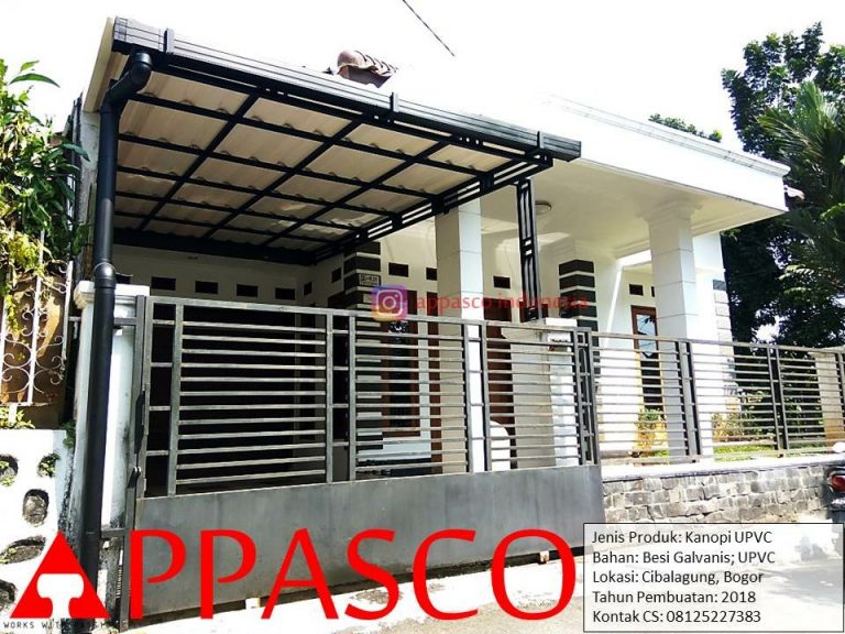 Kanopi Minimalis Modern Atap UPVC Cibalagung Bogor