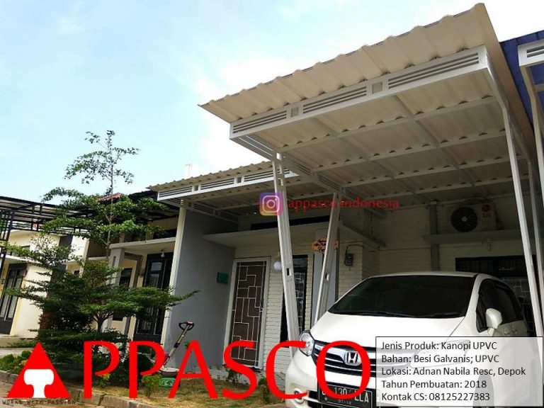 Kanopi UPVC Modern Cantik di Adnan Nabila Residence Depok