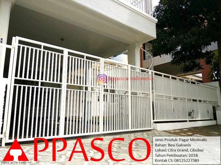 Pagar Minimalis Cantik Modern Besi Galvanis di Cibubur