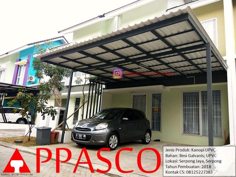 Kanopi Minimalis Modern Indah Atap UPVC di Serpong Jaya BSD