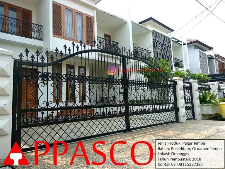 Pagar Besi Tempa Keren Banget Rumah Mewah di Cimanggis Depok