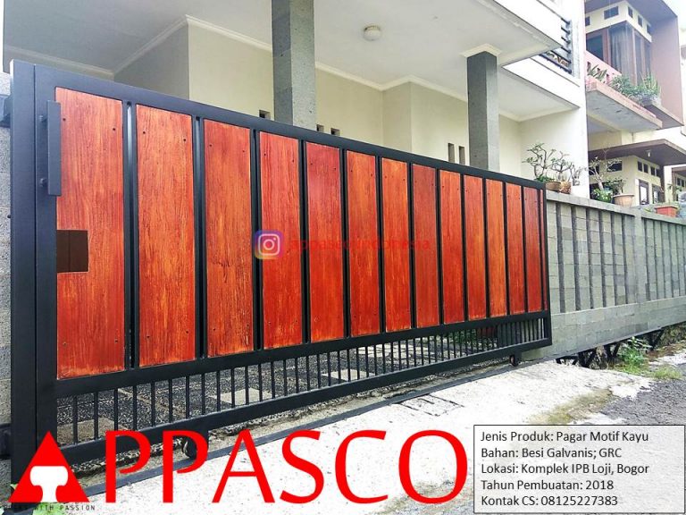 Pagar Minimalis GRC Motif Kayu Klasik di Komplek IPB Loji