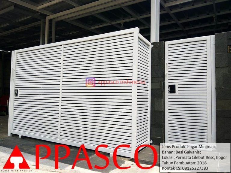 Pagar Minimalis Horizontal Permata Residence Cilebut