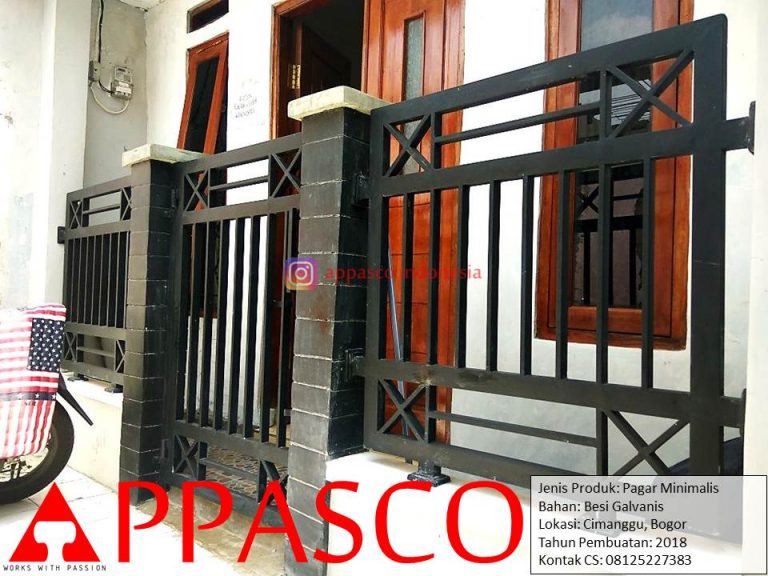 Pagar Minimalis Modern Besi Galvanis di Cimanggu Bogor