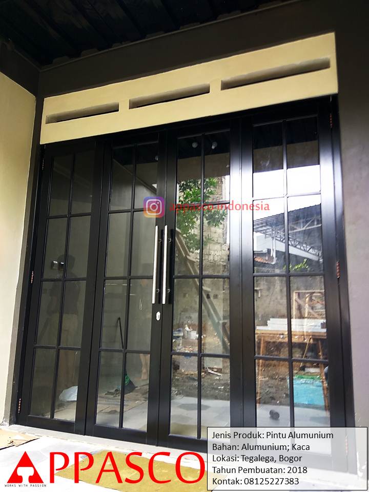 Pintu Aluminium dan Kaca di Tegalega Bogor