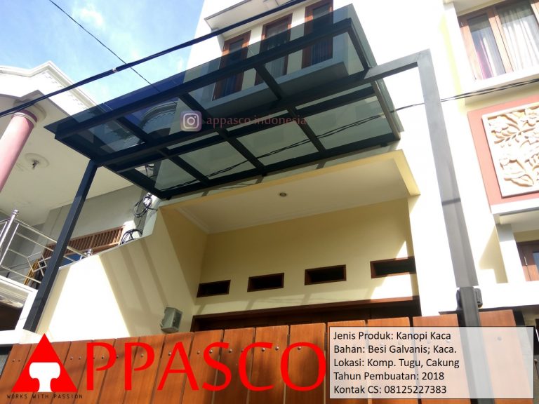 Kanopi Kaca Tempered di Tugu Cakung