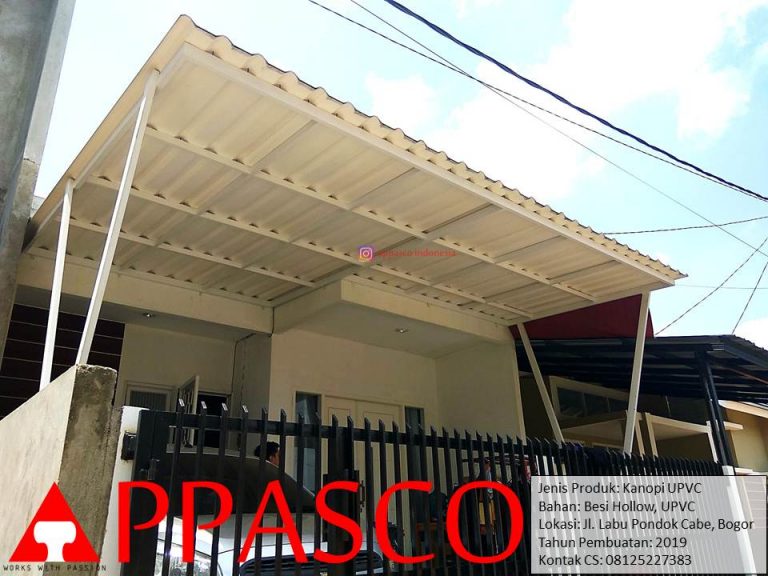 Kanopi Galvanis UPVC di Pondok Cabe
